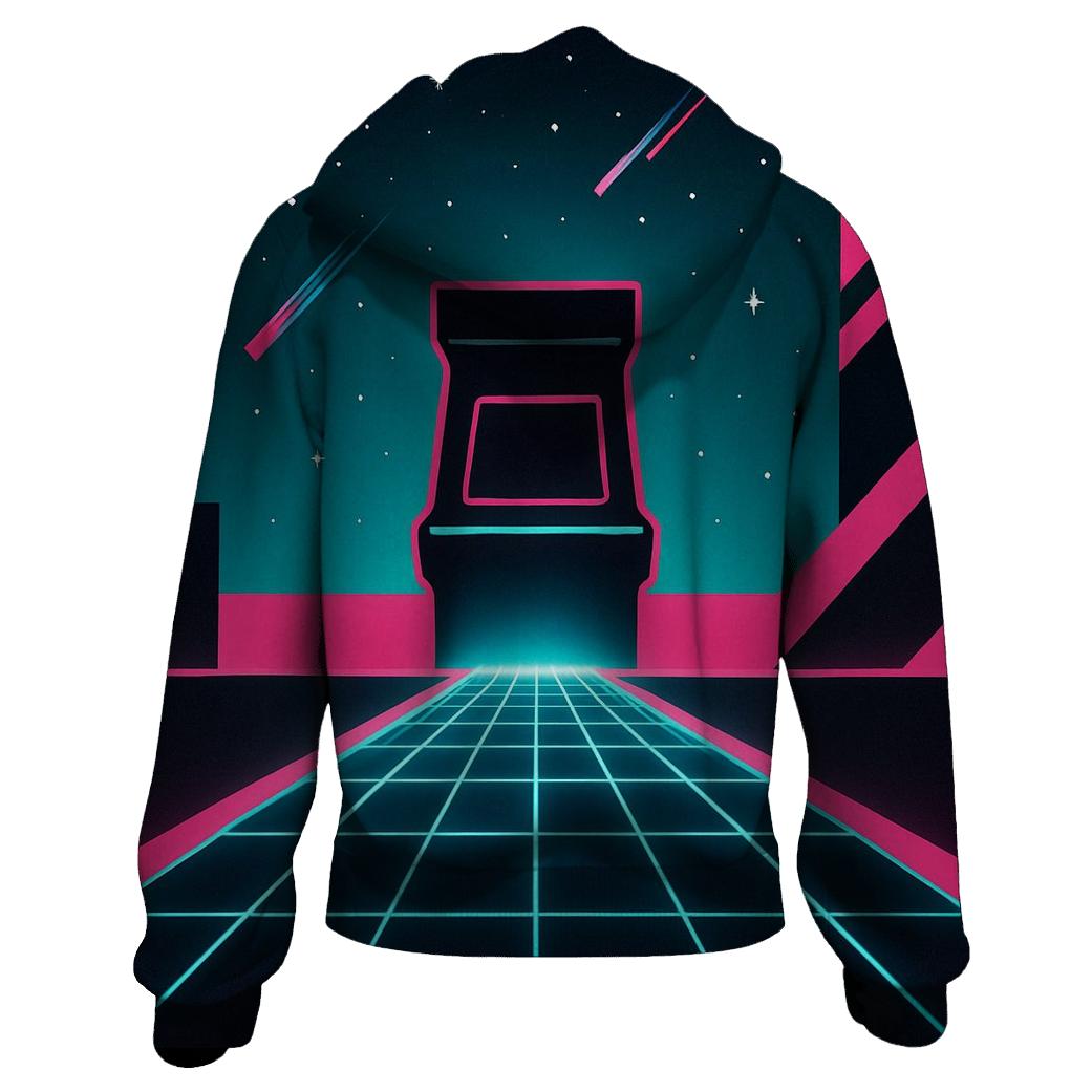Arcade Starfield Vector Raceway zip-up hoodies