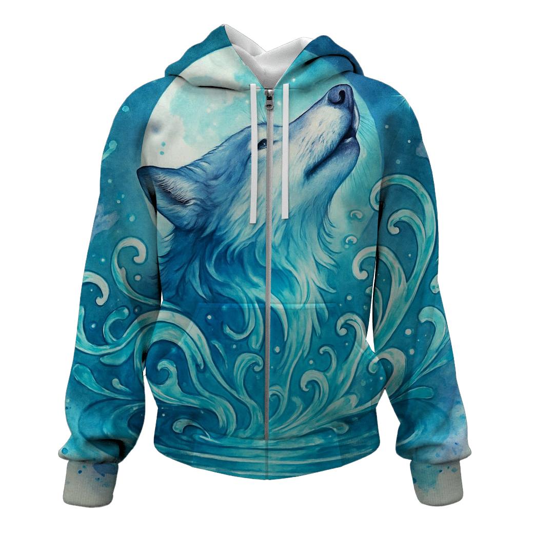 Prismatic Tidewolf In The Moonpool Rift pullover hoodies