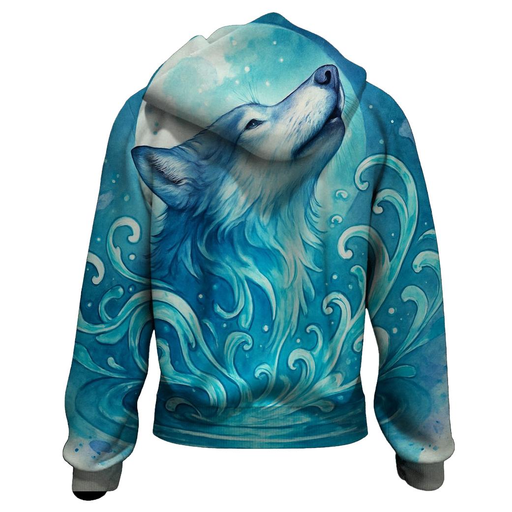 Prismatic Tidewolf In The Moonpool Rift pullover hoodies