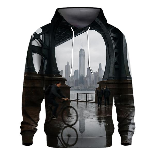 Rain Gloss Reflections From The Manhattan Bridge Archway hoodie designs