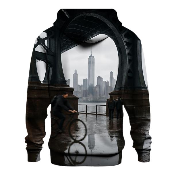 Rain Gloss Reflections From The Manhattan Bridge Archway hoodie designs