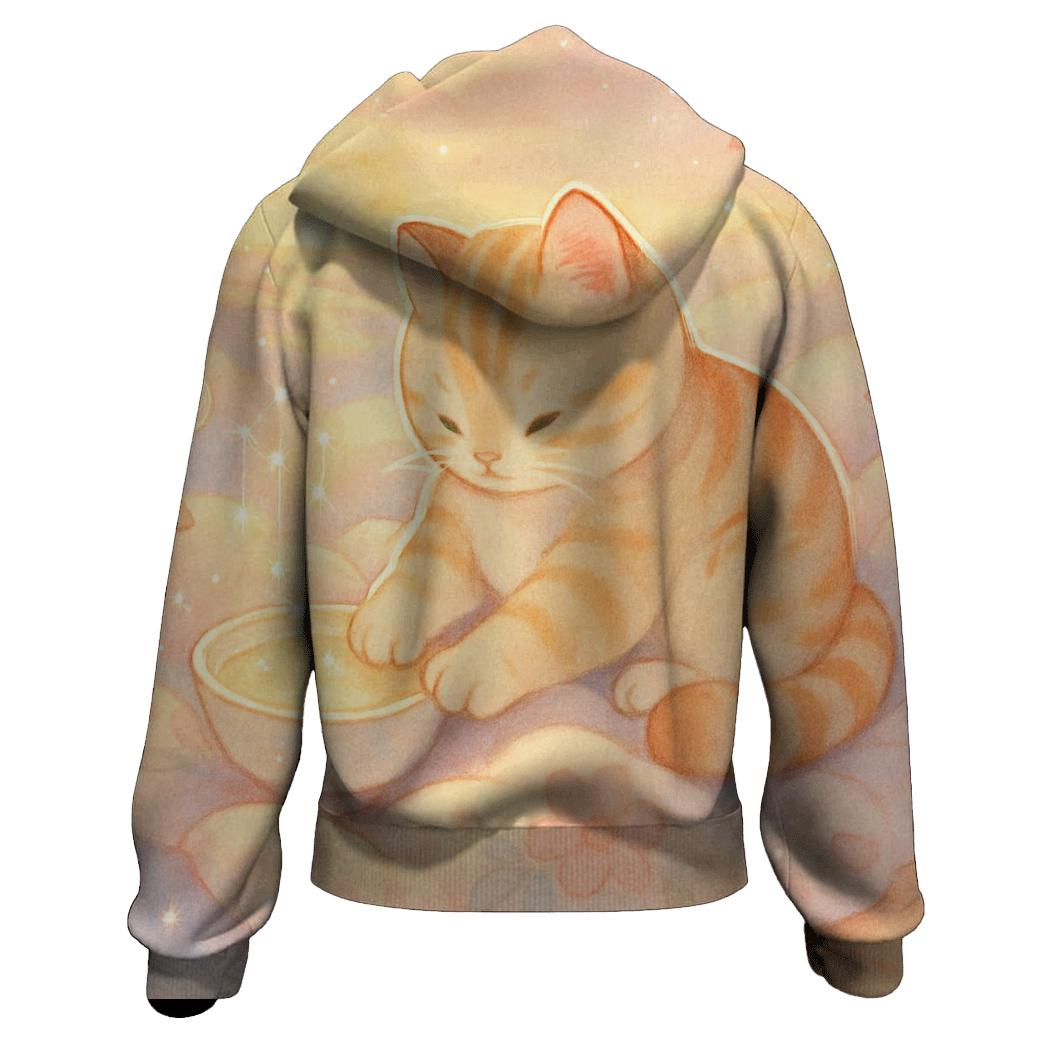 Sunrise Cloud Quilts And Star Milk Kittens zip-up hoodies