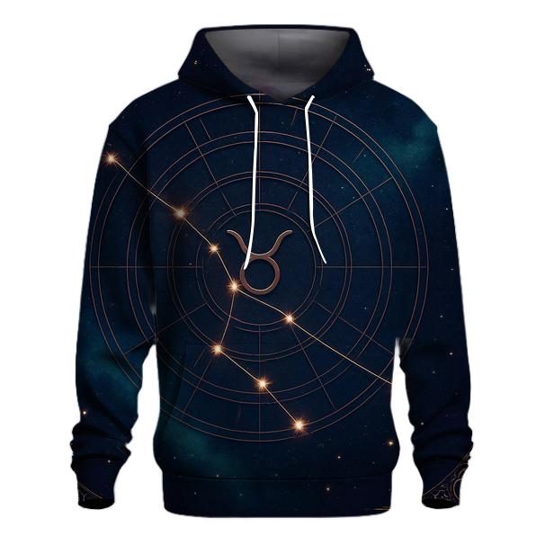 Venus Ruled Taurus Constellation Rose Chart embroidered hoodies