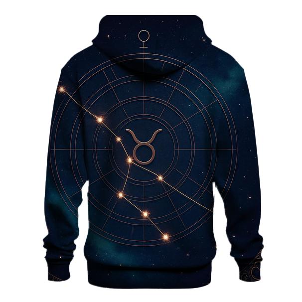Venus Ruled Taurus Constellation Rose Chart embroidered hoodies