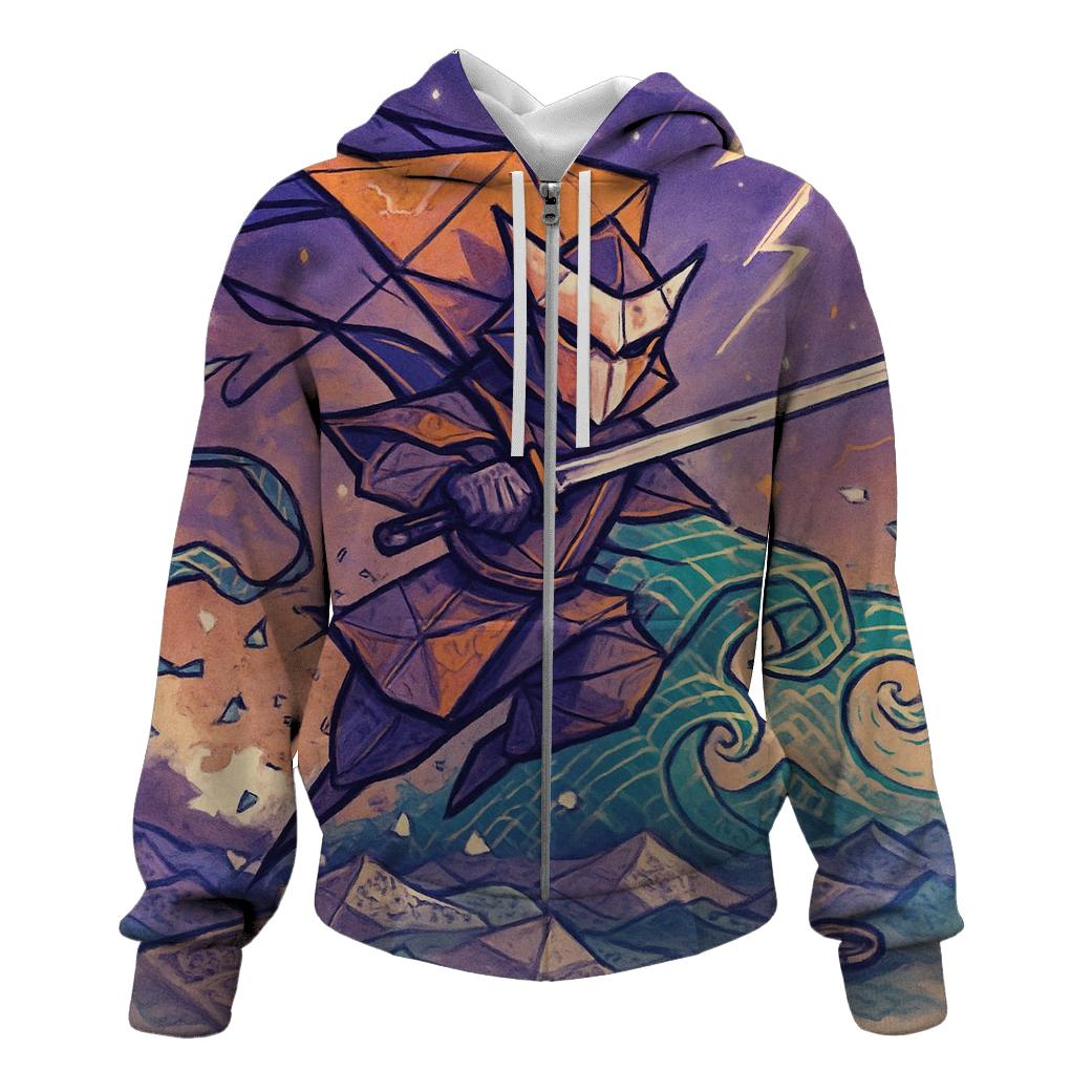 Midnight Kite Samurai Above The Paper Ocean embroidered hoodies