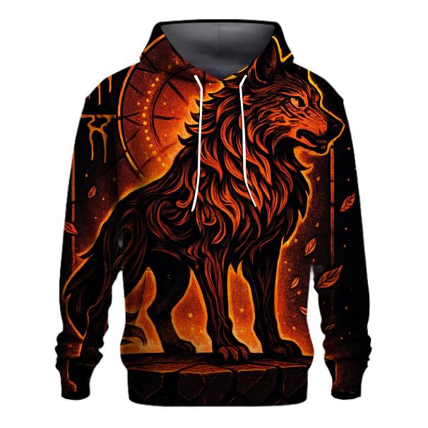 Cathedral Of The Ember Guardian Wolf premium hoodies