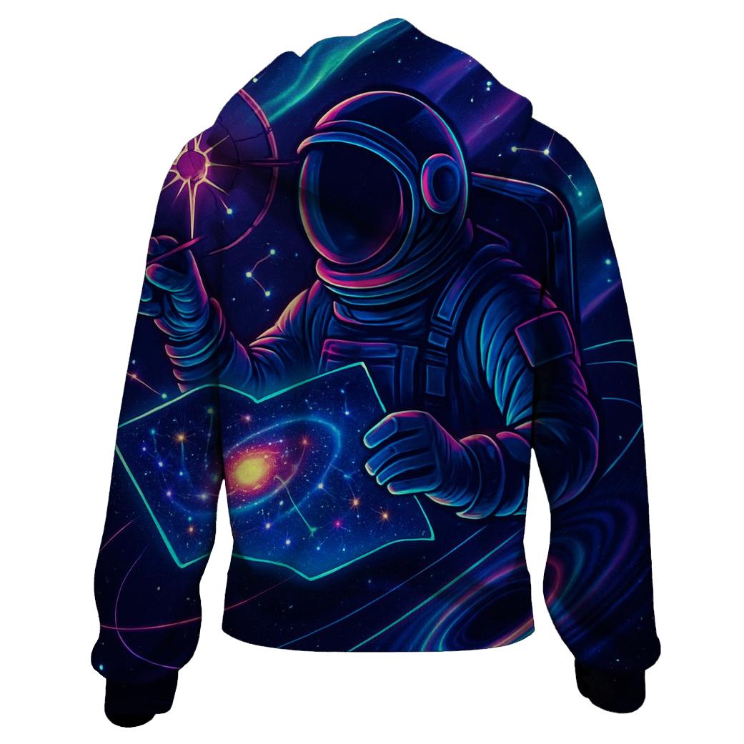 The Quantum Cartographer Astronaut lightweight hoodies