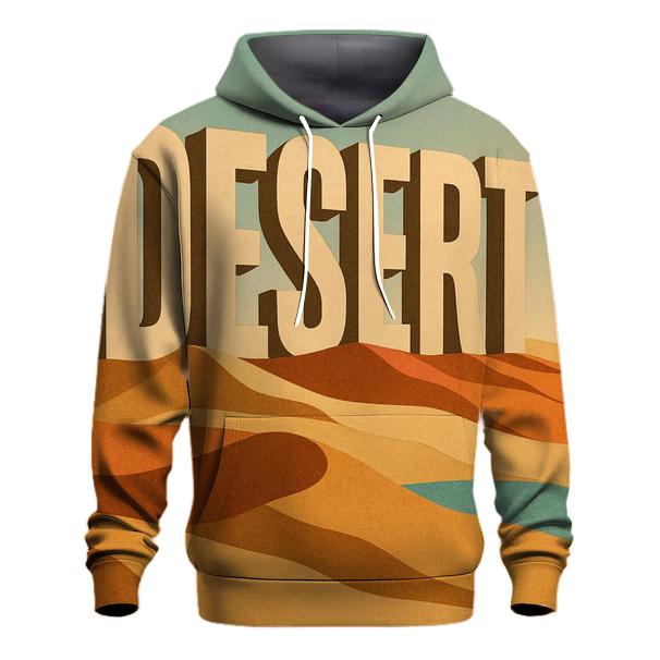 Desert Mirage Typography Collage graphic hoodies