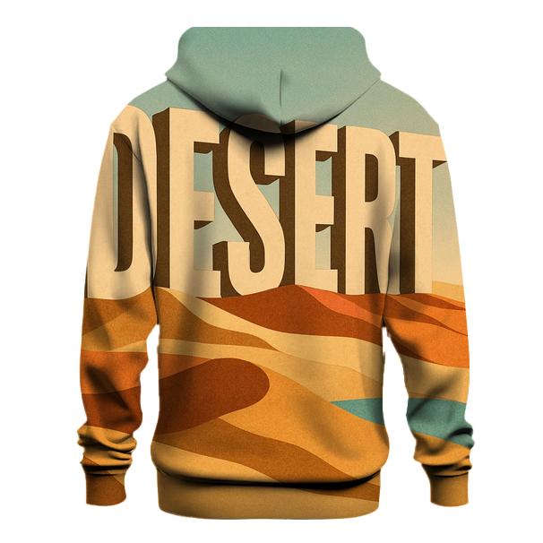 Desert Mirage Typography Collage graphic hoodies