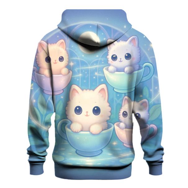 Moonlit Teacup Kitten Carousel heavyweight hoodies