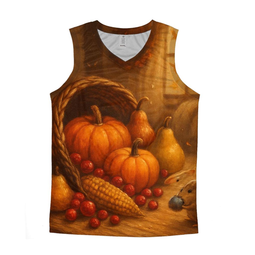 Candlelit Cornucopia Hearth graphic print tank tops