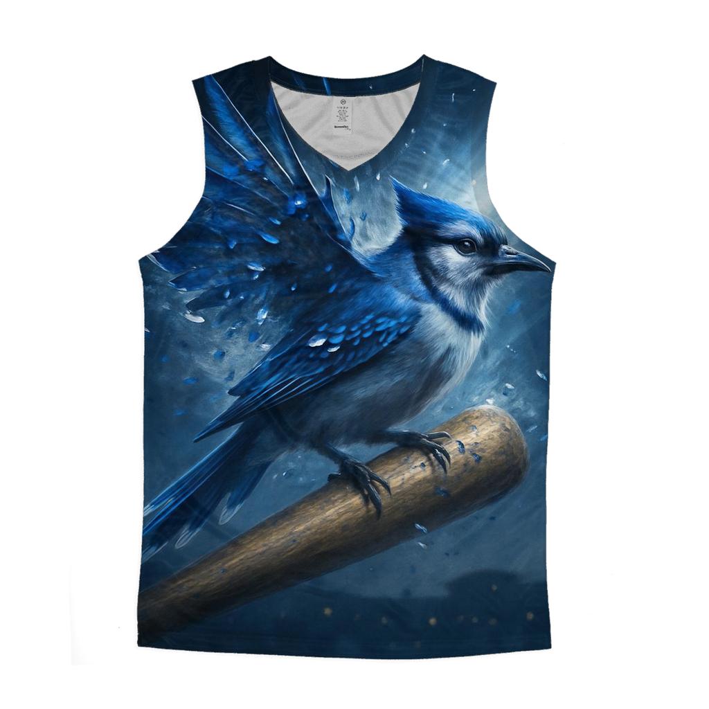 Midnight Pinwheel With Blue Jays Flight designer workout tanks