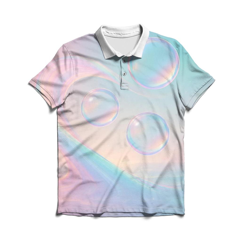 Aurora Prism Tides embroidered polo tops