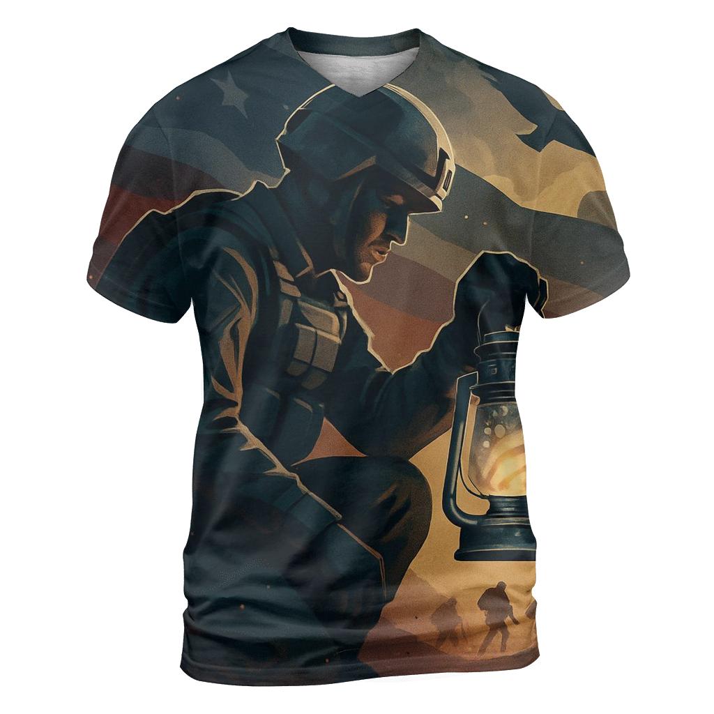 Liberty Lantern Over The Silent Ridge unique graphic print tees