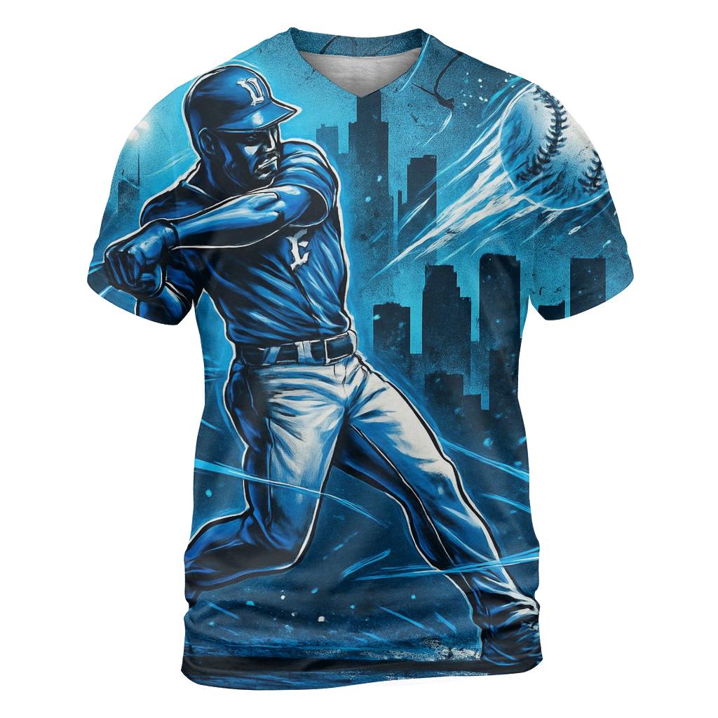 Chrome Fastbreak Batter Over Downtown Glow vibrant all-over design tees