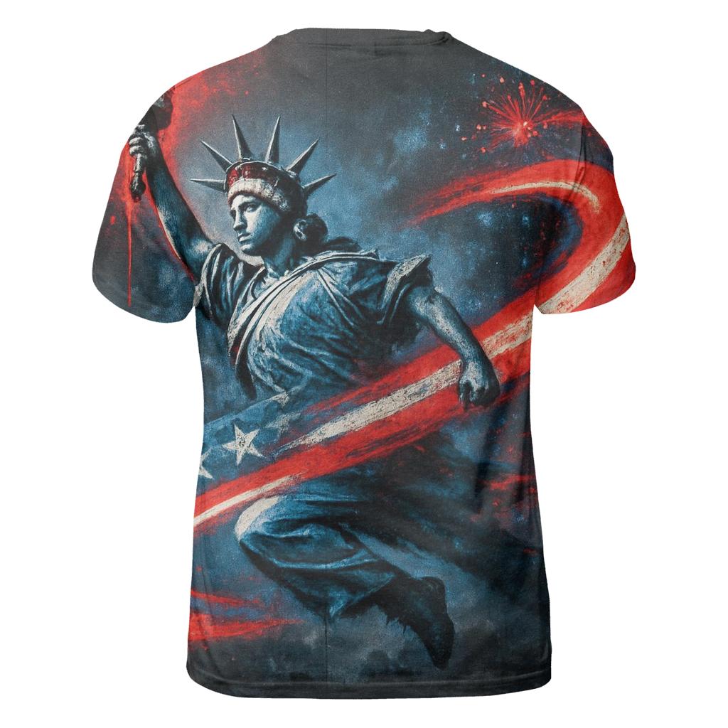 Liberty Graffiti Surge On Concrete Night trendy printed shirt styles