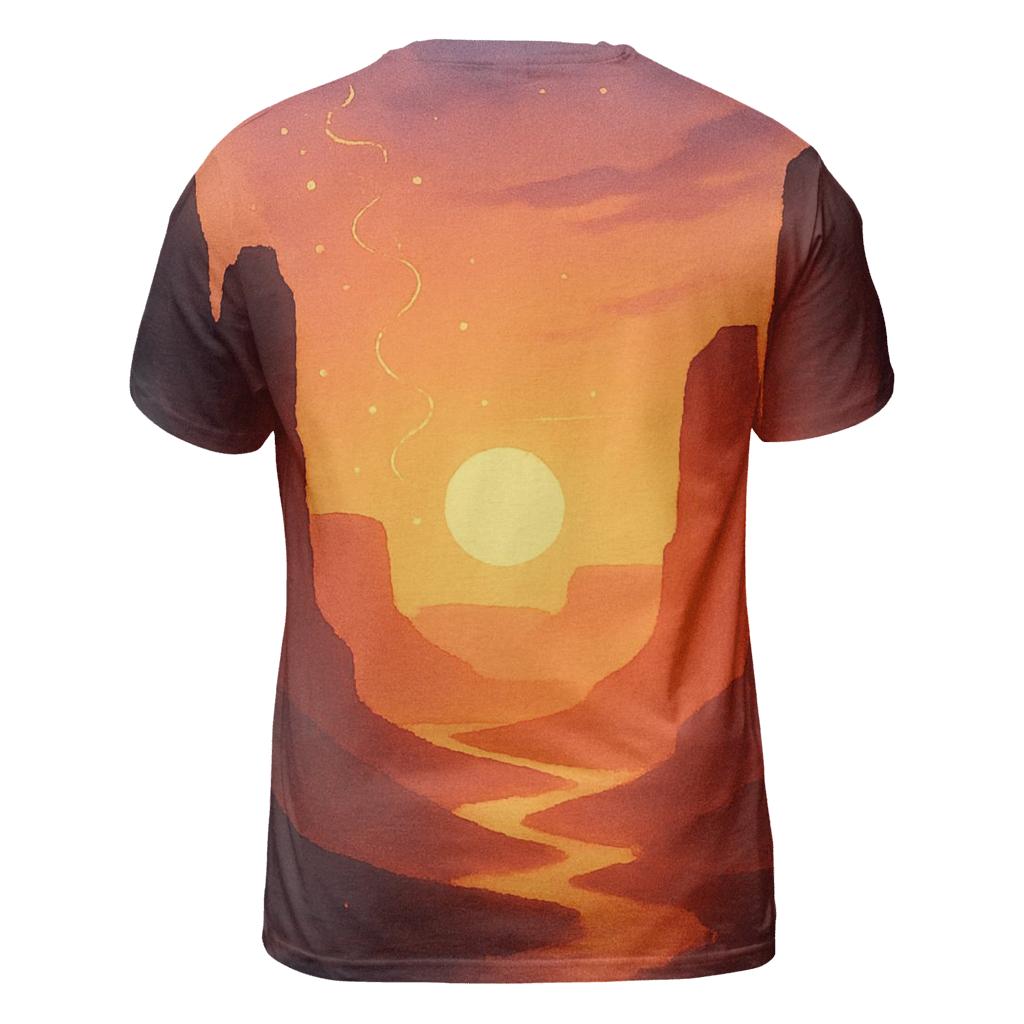 Ember Lantern Canyon Sunset statement graphic shirts