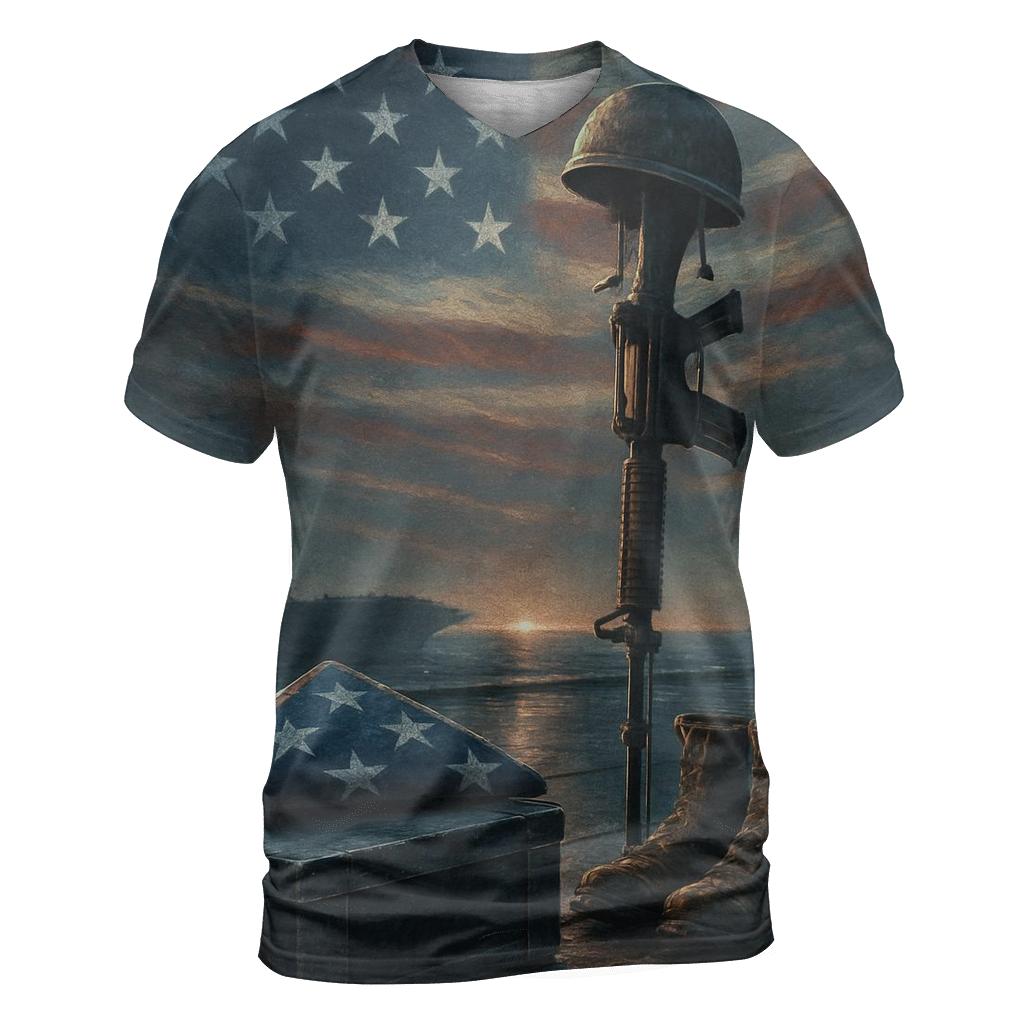 Stars Forged In Steel And Sea statement graphic shirts