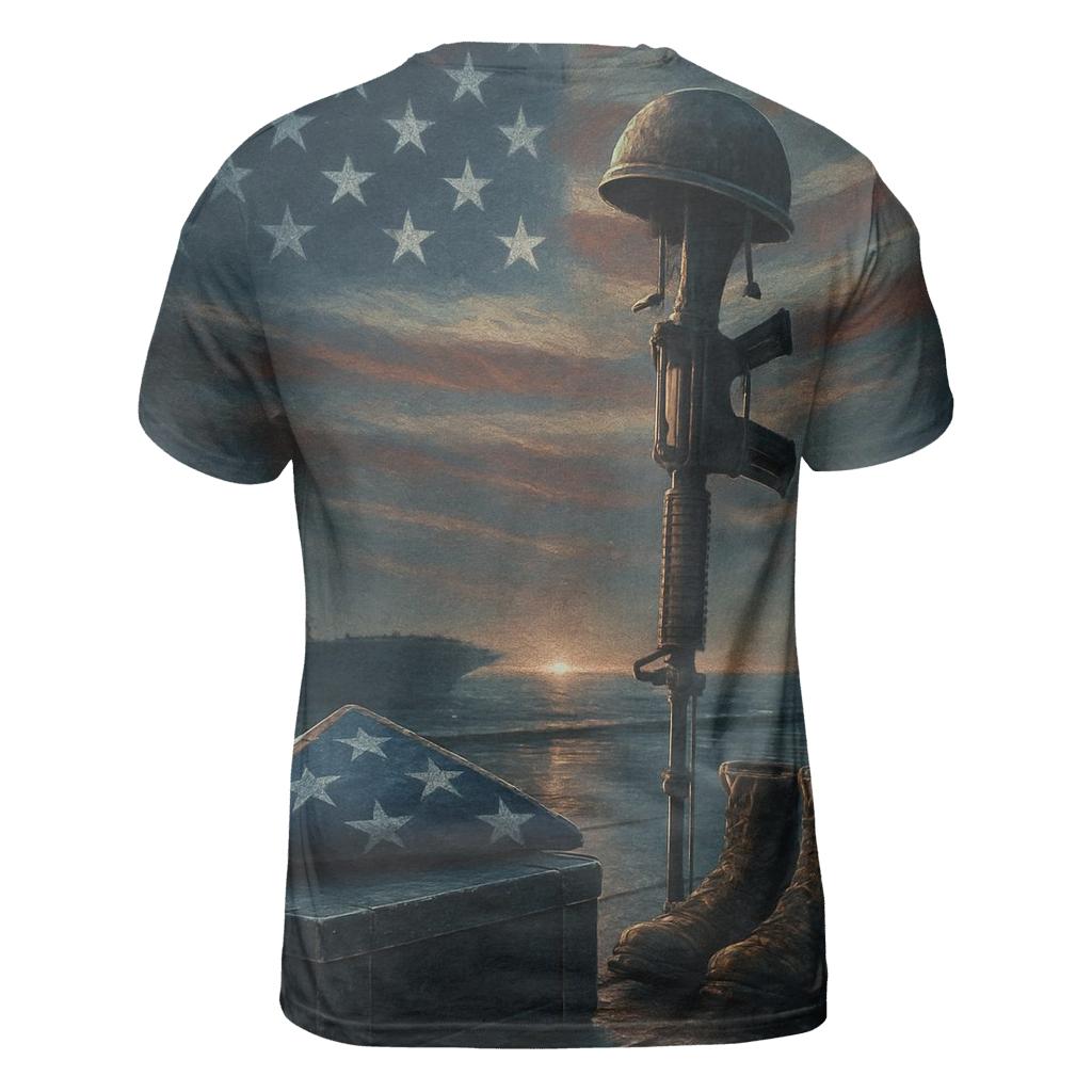 Stars Forged In Steel And Sea statement graphic shirts