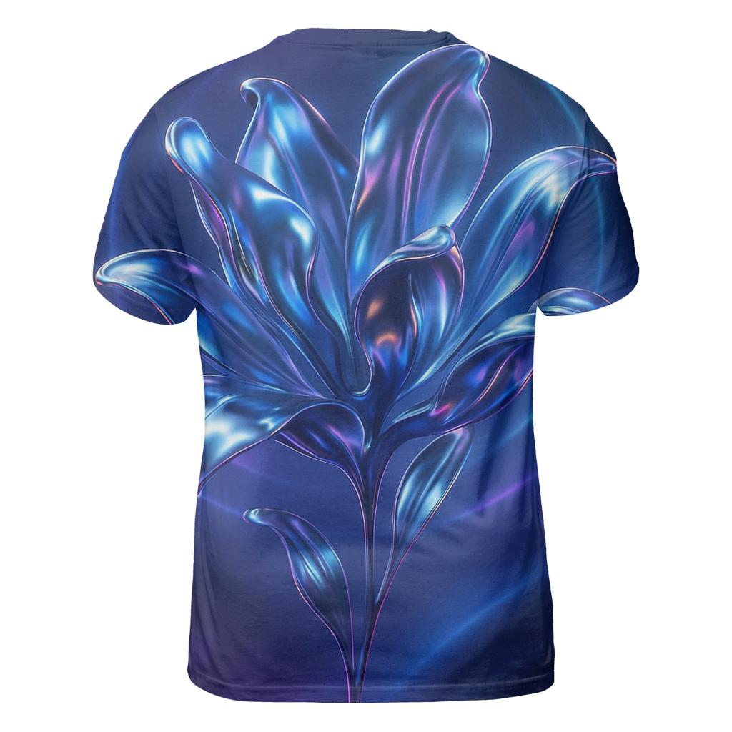 Chrome Mirage Bloom vibrant all-over design tees