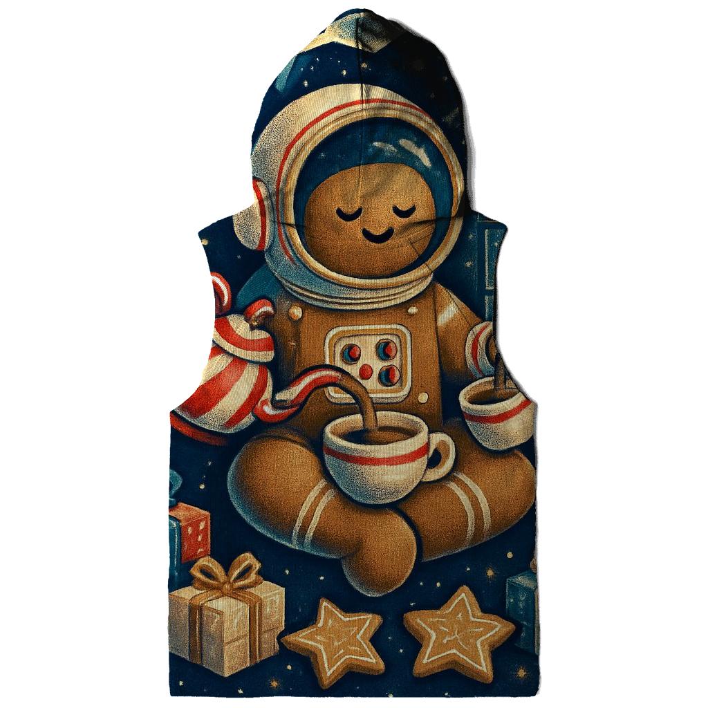 Gingerbread Astronaut Tea Party Orbit lightweight hoodies