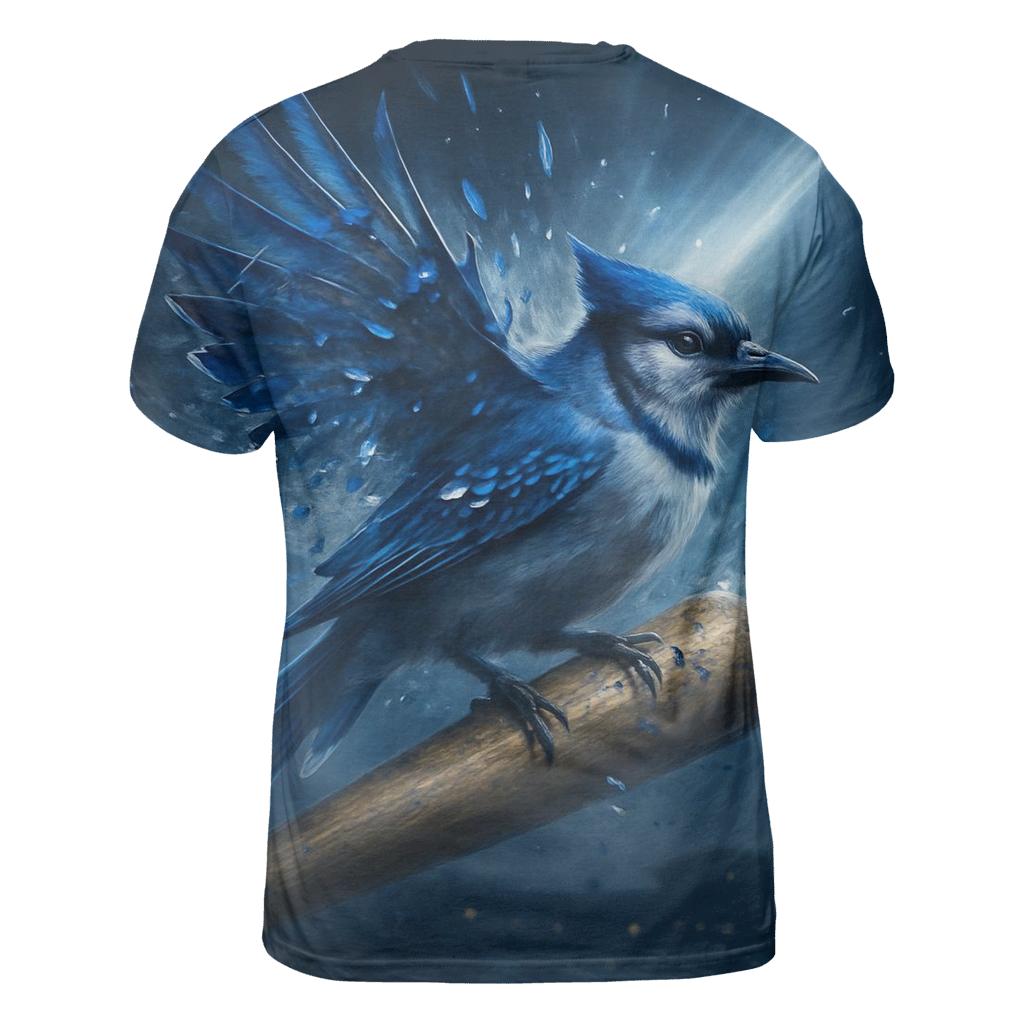 Midnight Pinwheel With Blue Jays Flight artistic all-over print tops