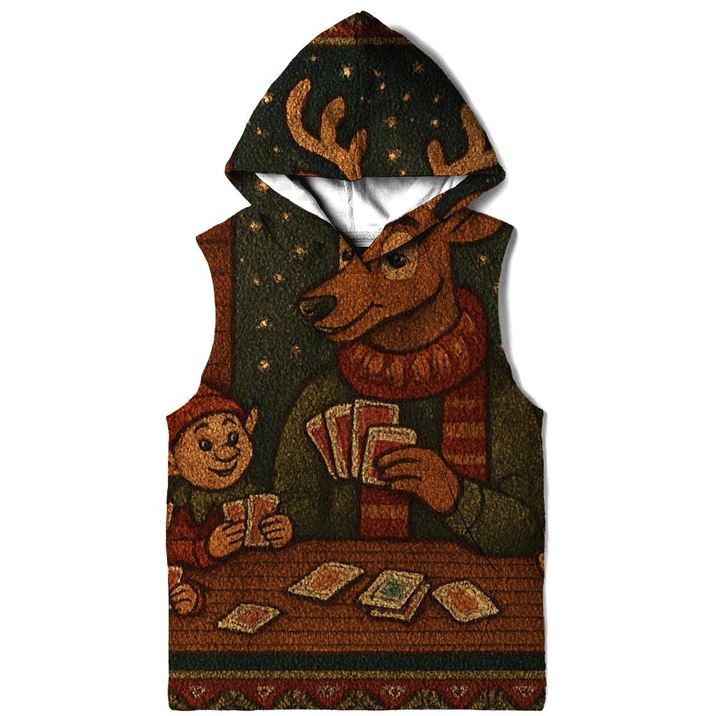 Reindeer Card Dealer Cabin Night hoodie trends