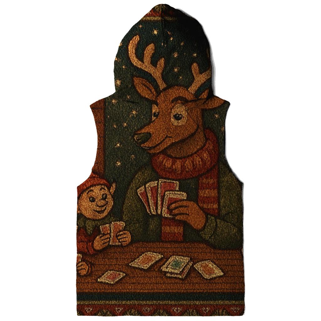 Reindeer Card Dealer Cabin Night hoodie trends