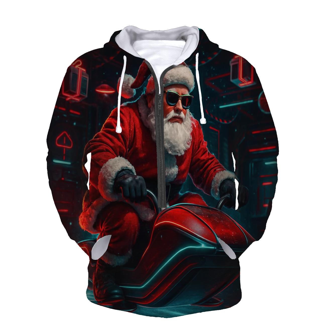 Neon Workshop Santa On A Hover Sleigh hoodies fashion