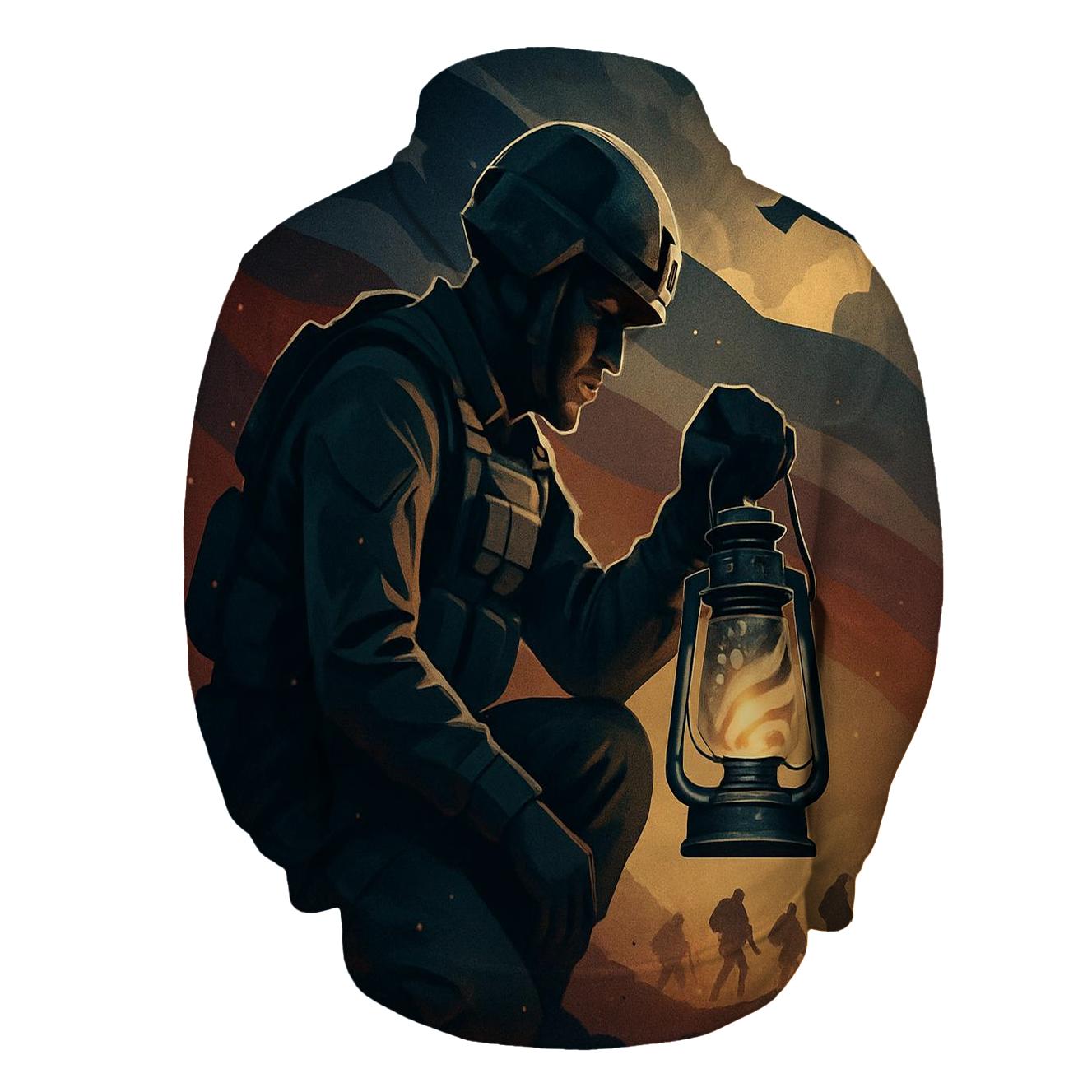 Liberty Lantern Over The Silent Ridge zip-up hoodies