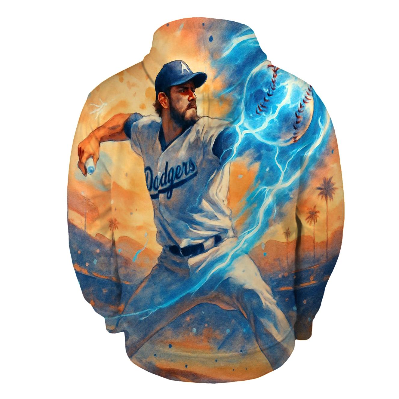 Sunset Pitcher Storm With Icy Blue Lightning hoodies fashion