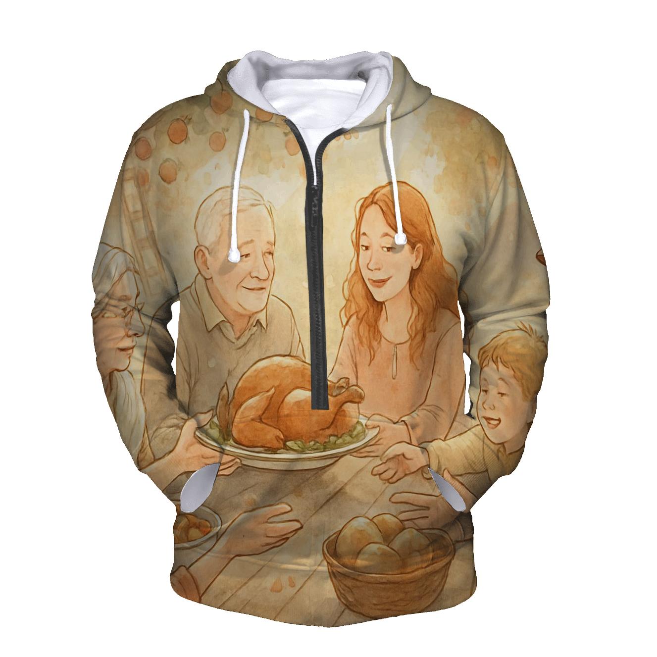 Sunlit Gratitude Orchard Picnic graphic hoodies