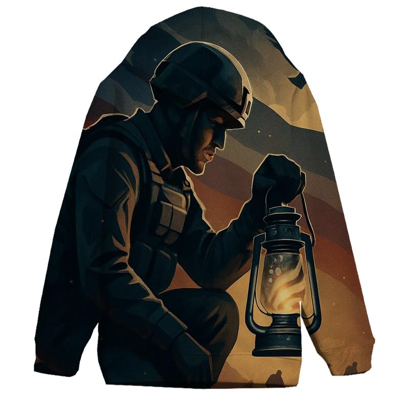 Liberty Lantern Over The Silent Ridge premium hoodies