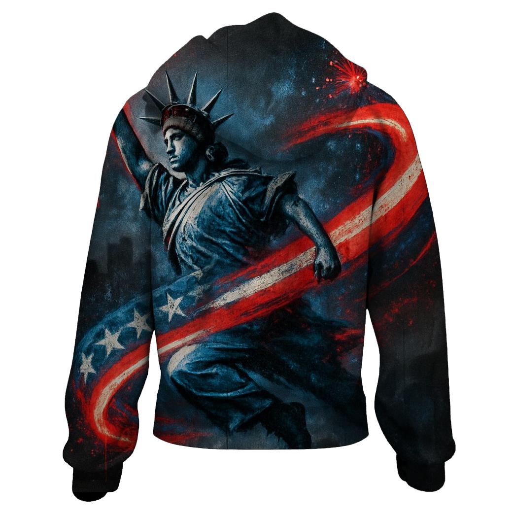 Liberty Graffiti Surge On Concrete Night hoodie trends