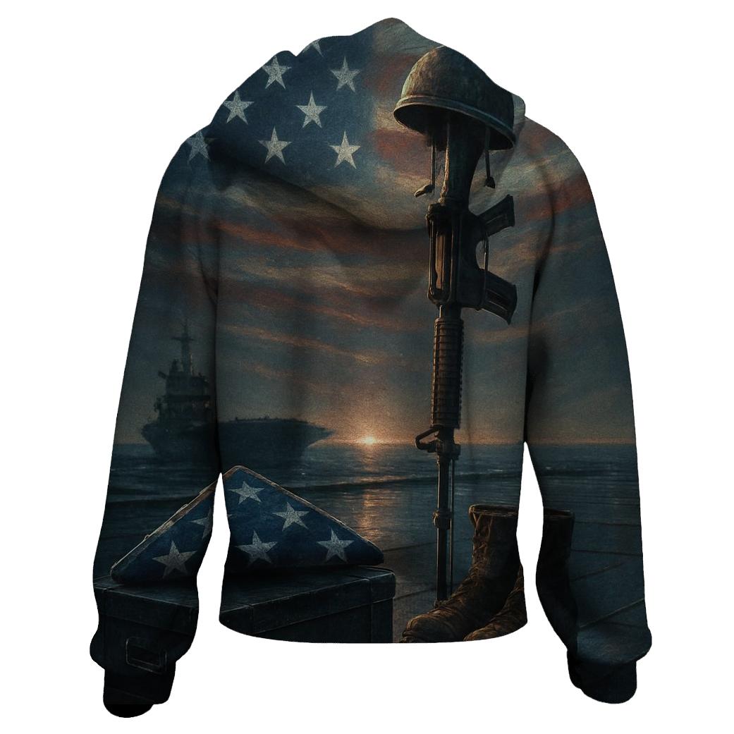 Stars Forged In Steel And Sea zip-up hoodies