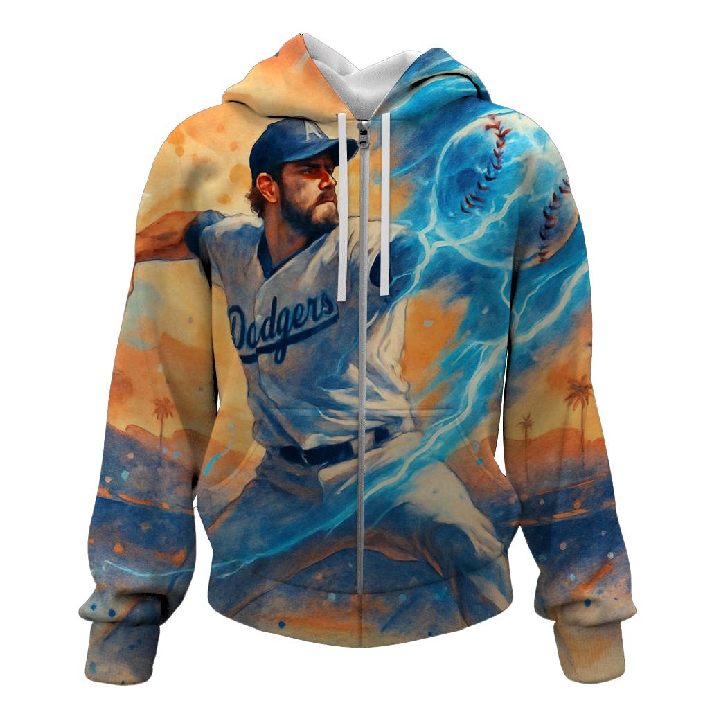 Sunset Pitcher Storm With Icy Blue Lightning designer hoodies
