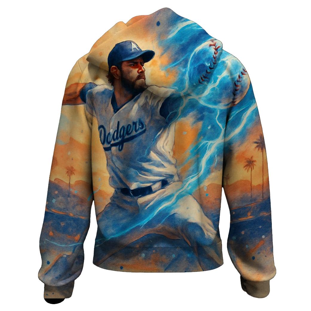 Sunset Pitcher Storm With Icy Blue Lightning designer hoodies