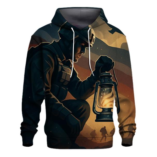 Liberty Lantern Over The Silent Ridge embroidered hoodies