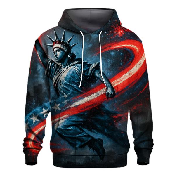 Liberty Graffiti Surge On Concrete Night embroidered hoodies