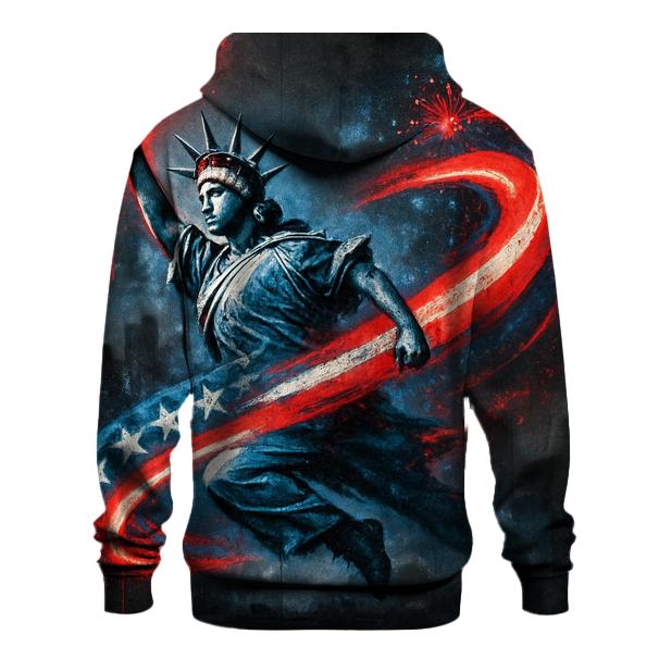 Liberty Graffiti Surge On Concrete Night embroidered hoodies