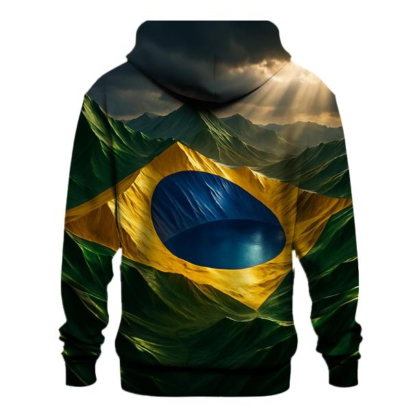 Brazil Metallic Storm Flag Mountains designer hoodies