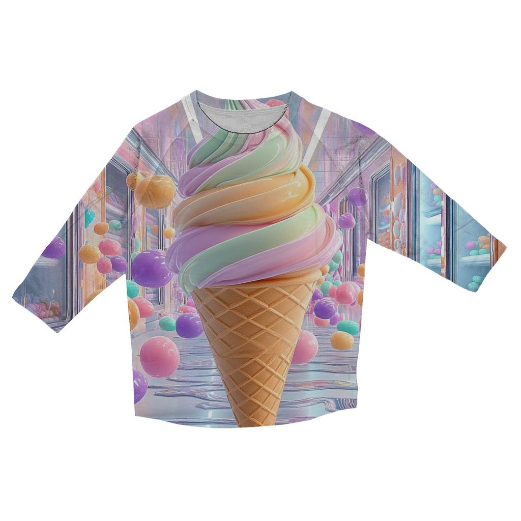 Neon Freezer Dream Parade cotton quarter sleeve shirts