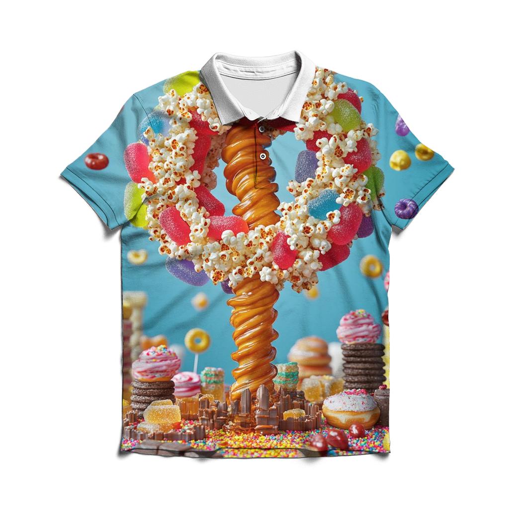 Syrup Skyline Snackstorm premium cotton polo shirts