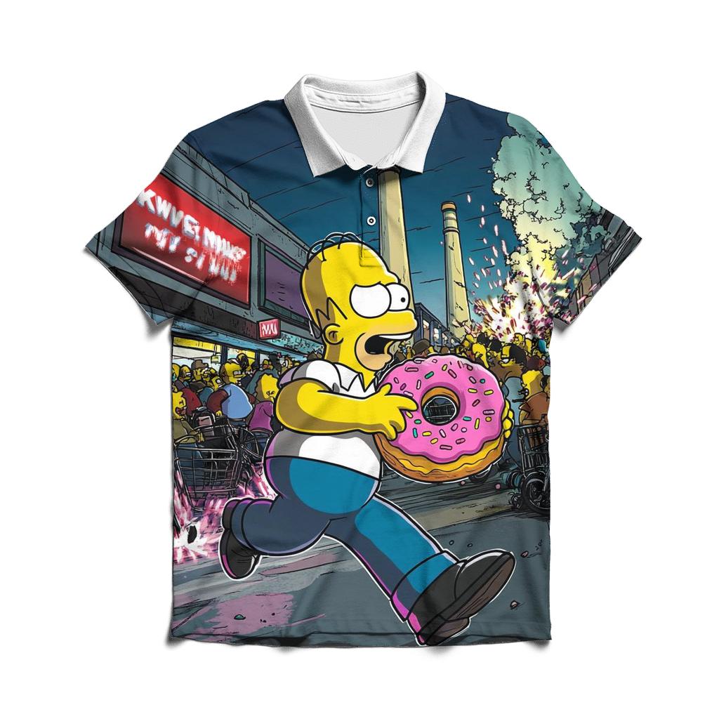 Springfield Blackout Donut Stampede premium cotton polo shirts