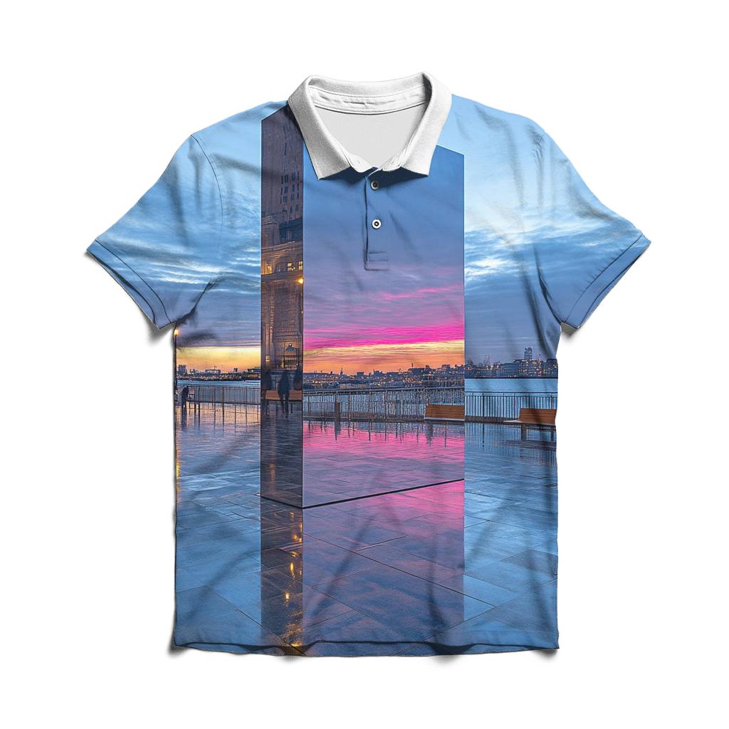 Sky Mirror Plaza personalized polo shirts