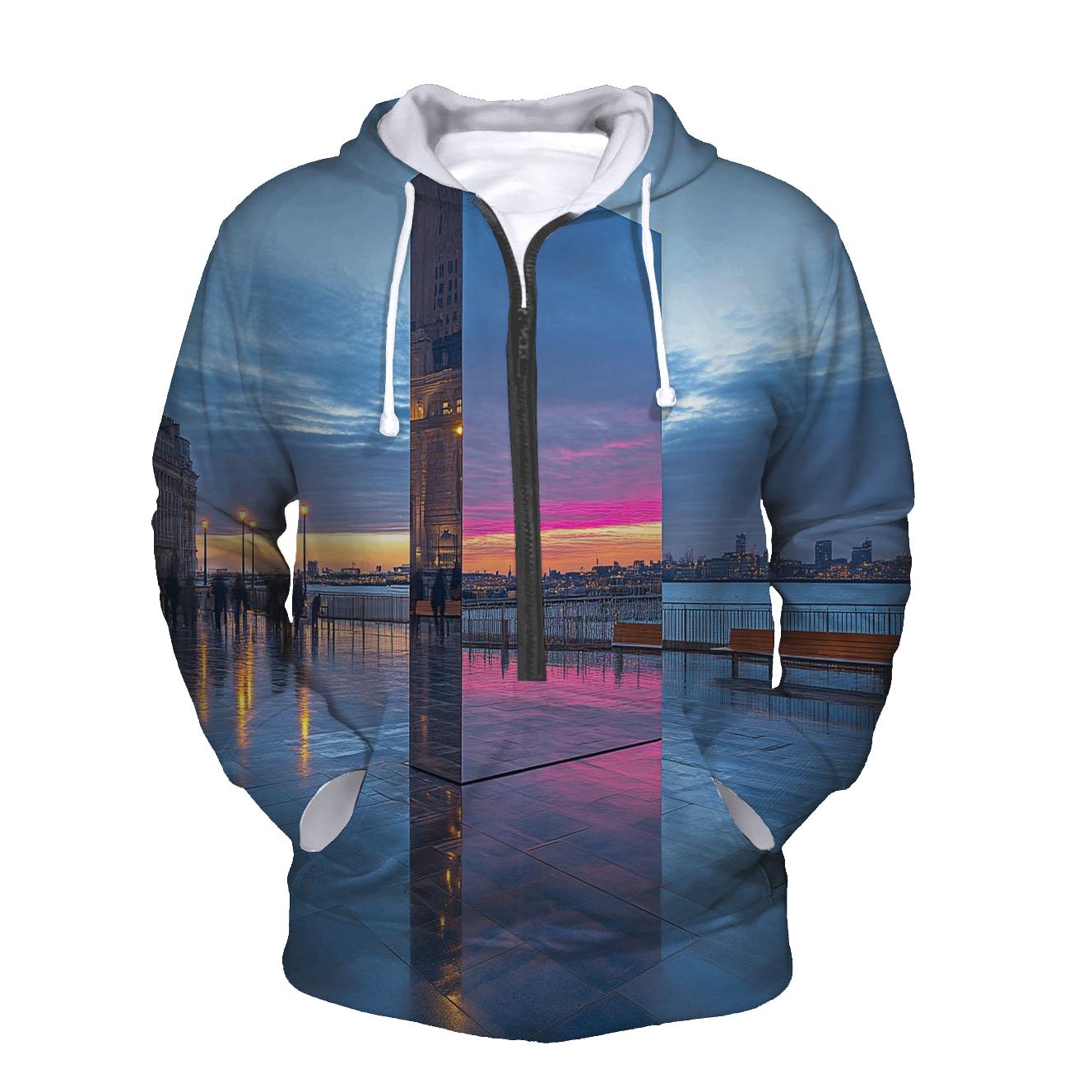 Sky Mirror Plaza graphic hoodies
