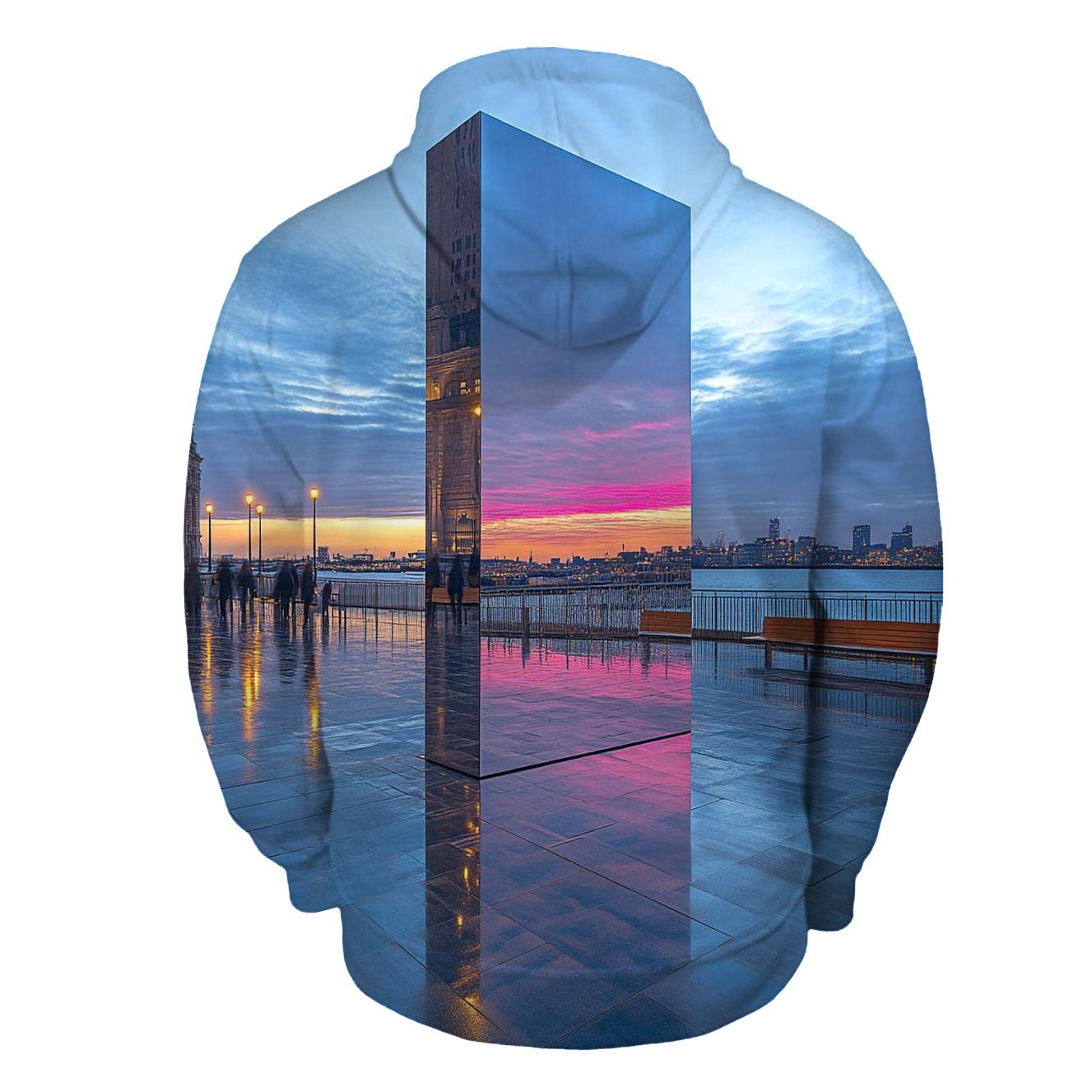 Sky Mirror Plaza graphic hoodies