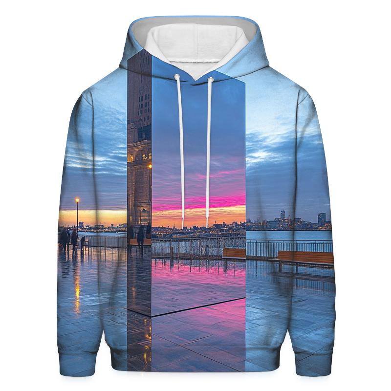 Sky Mirror Plaza printed hoodies