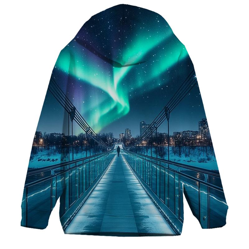 Aurora Over Glass Bridge hoodie trends