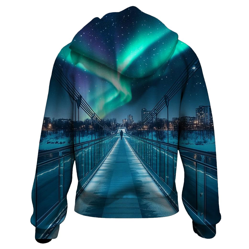 Aurora Over Glass Bridge hoodie trends